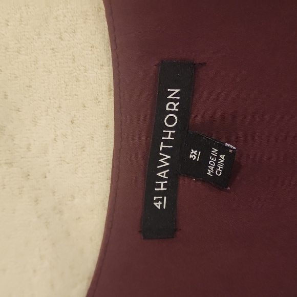 Long sleeve blouse,deep wine - Picture 2 of 5